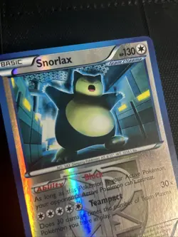 Pokemon Trading Card Snorlax 101/135 Team Plasma Storm Reverse Holo Card 2012 LP - Image 2