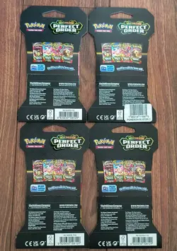 (Lot of 4) Pokemon Mega Evolution Perfect Order Sleeved Booster Packs - Image 3