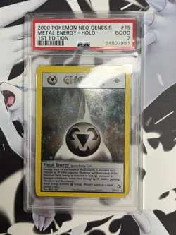 2000 Pokemon Neo Genesis Metal Energy Holo #19/111 PSA 2 - Image 1
