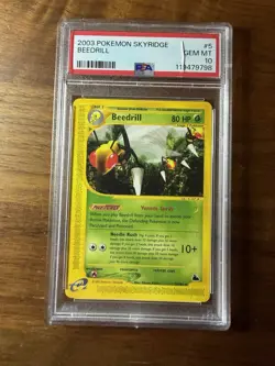 2003 POKEMON SKYRIDGE #5 BEEDRILL PSA 10 - Crack - Image 1
