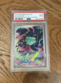 2025 Pokemon Meg EN-Mega Evolution Bulbasaur Enhanced Stamped PSA 9 #133 - Image 1