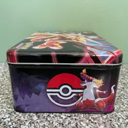 Pokemon Scarlet & Violet Charizard Collectors Empty Tin Lunch Box - Image 4