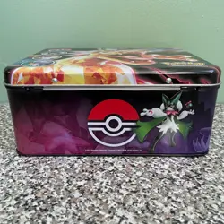 Pokemon Scarlet & Violet Charizard Collectors Empty Tin Lunch Box - Image 5