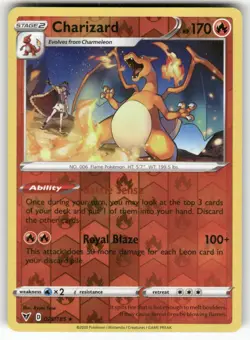 Charizard 025/185 Rare Vivid Voltage Pokemon Reverse Holo Near Mint - Image 1