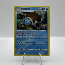 Pokemon TCG Blastoise 017/078 Pokemon GO Holo Rare Stage 2 170 HP Hydro Pump - Image 1