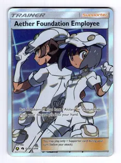 Aether Foundation Employe Hidden Fates: Shiny Vault #SV81 (2017) Holo NM Pokemon - Image 1