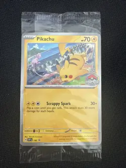 Pokemon TCG: 2024 Pikachu World Championship Pikachu 190 Promo (Factory Sealed) - Image 1