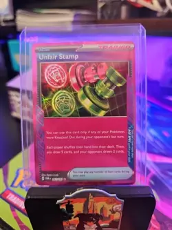 Unfair Stamp 165/167 Sv06: Twilight Masquerade Ace Spec Holo Pokemon TCG NM - Image 5