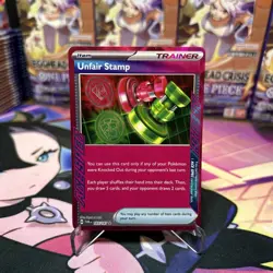 Pokemon Unfair Stamp ACE SPEC Rare Trainer Holo Twilight Masquerade 165/167 - Image 1