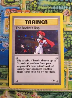 Pokemon 2000 Gym Heroes The Rocket's Trap Holo #19/132 TCG Mp Condition - Image 1