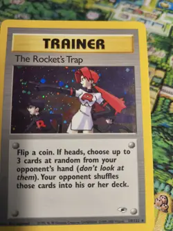 Pokemon 2000 Gym Heroes The Rocket's Trap Holo #19/132 TCG Mp Condition - Image 3