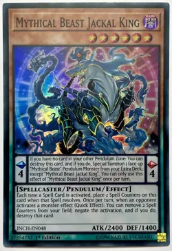INCH-EN048 Mythical Beast Jackal King - Super Rare 1st Edition Near Mint YuGiOh - Image 1