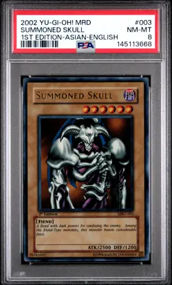 2002 YU-GI-OH! MRD-METAL RAIDERS 1ST EDITION-ASIAN-ENGLISH SUMMONED SKULL PSA 8 - Image 1