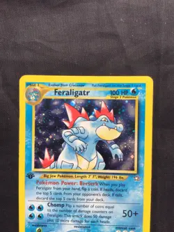 Pokemon Cards: Neo Genesis 1st Edition Rare Holo: Feraligatr 4/111 - Image 2