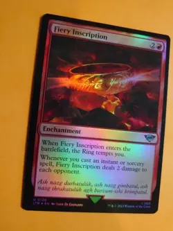Fiery Inscription. Enchantment 0126 LOTR LTR Magic the Gathering Card. foil - Image 3