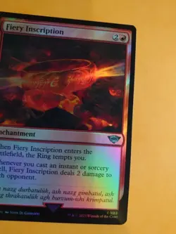 Fiery Inscription. Enchantment 0126 LOTR LTR Magic the Gathering Card. foil - Image 4