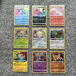 Pokemon TCG Amazing Rare Bundle 9 Cards No Duplicates With Cases Great Condition - Image 1