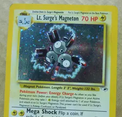 Lt. Surge's Magneton 8/132 Rare Holo Gym Heroes Set Pokemon Card LP - Image 3