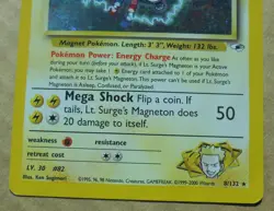 Lt. Surge's Magneton 8/132 Rare Holo Gym Heroes Set Pokemon Card LP - Image 4