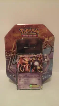 Pokemon TCG Mewtwo EX Legendary Collector's Tin with Mewtwo EX Promo Card 2012 - Image 1