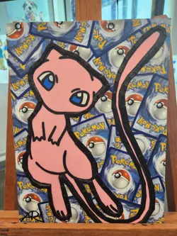 Mew Pokemon Trading Card Collage Artwork (9x12) - Image 4