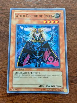 Witch Doctor of Sparta GLAS-EN026 Common Yu-Gi-Oh Card 1st Edition New - Image 1