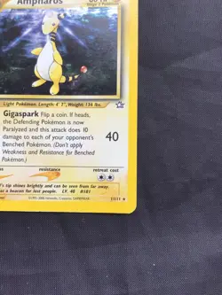 Pokemon Cards: Neo Genesis 1st Edition Rare Holo: Ampharos 1/111 - Image 5