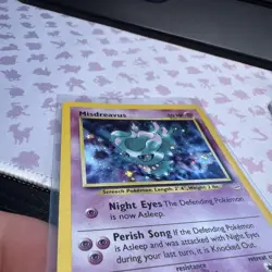 Pokemon TCG Misdreavus Neo Revelation Card 11/64 Double Holo Eyes Error U Nice - Image 5