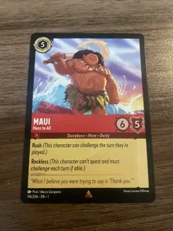Disney Lorcana Maui Hero to All The First Chapter Non-Foil Card 114/204 - Image 1
