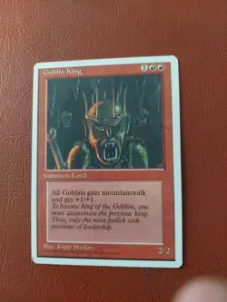 Magic the Gathering Goblin King Revised Edition Regular Card LP - Image 1