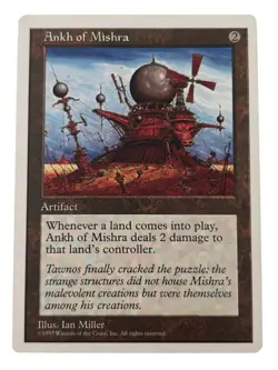 MTG Ankh of Mishra 5th Edition Near Mint Regular Vintage Old School Magic - Image 1