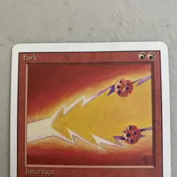 MTG RED RARE FORK revised Magic the Gathering Vintage NM -M - Image 2