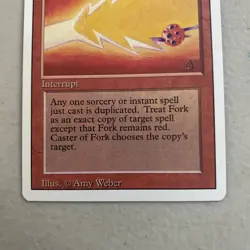 MTG RED RARE FORK revised Magic the Gathering Vintage NM -M - Image 3