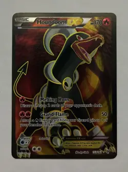 Pokemon TCG: Houndoom EX Full Art 153/162 XY Breakthrough Ultra Rare Holo NM - Image 1