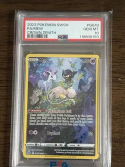 Pokemon TCG Crown Zenith Galarian Gallery Mew FA Holo GG10/GG70 PSA 10 - Image 1