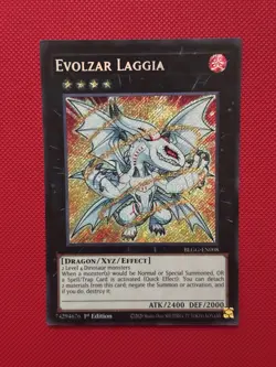 Yugioh! BLGG-EN008 Evolzar Laggia Chibi Art Secret Rare NM - Image 1