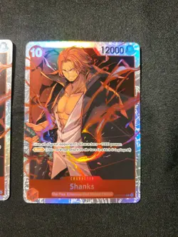 2x Shanks SR Holo Foil Emperors in the New World OP09-004 NM One Piece See Pics - Image 3