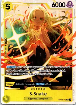 S-Snake OP08-112 Super Rare Two Legends One Piece Foil NM - Image 1