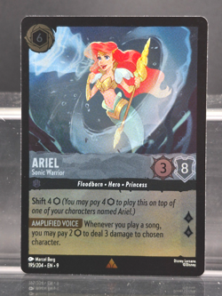 Disney Lorcana Ariel - Sonic Warrior 195/204 Fabled Rare Foil - Image 1