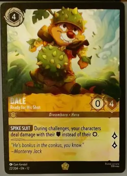 Disney Lorcana Wilds Unknown EN12-Dale Ready for His Shot 22/204 Regular - Image 1