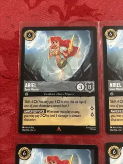 4x Disney Lorcana Fabled - Ariel - Sonic Warrior - 195/204 x4 - Image 3