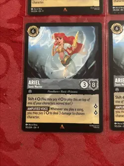 4x Disney Lorcana Fabled - Ariel - Sonic Warrior - 195/204 x4 - Image 4