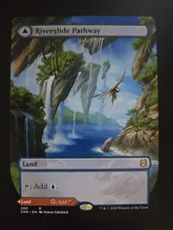 Riverglide Pathway Lavaglide Pathway NM BORDERLESS Zendikar Rising MTG FREE SHIP - Image 1