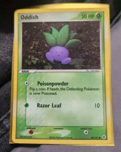 Pokemon TCG EX Hidden Legends Oddish Reverse Holo Card 68/101 LP - Image 1