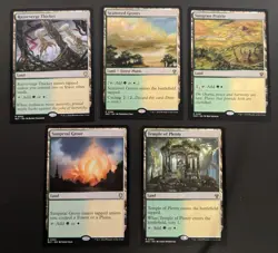 MTG Magic Set of 5 Selesnya Dual Lands Commander Deck Staples Green White Mana - Image 1
