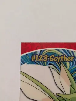 #123 Scyther Pokemon Topps PC9 Clear Card BLUE LABEL - Image 3