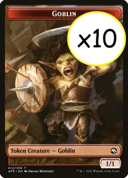 Goblin Token x10 Lot - #12 - Forgotten Realms - LP MTG - Image 1