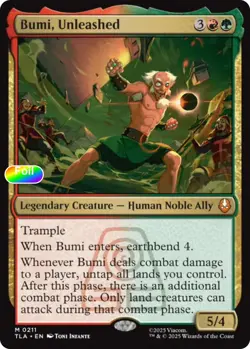 Bumi, Unleashed Foil 211 Avatar: The Last Airbender NM EN - Image 1