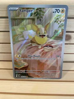 Pokemon TCG Yamper 099/094 Paldean Fates Illustration Rare Holo 70 HP 2025 - Image 1