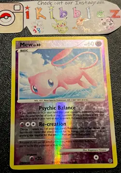 Mew 15/132 MP Reverse Holo Foil Rare VHTF Double Print Line Error Pokemon Card! - Image 3